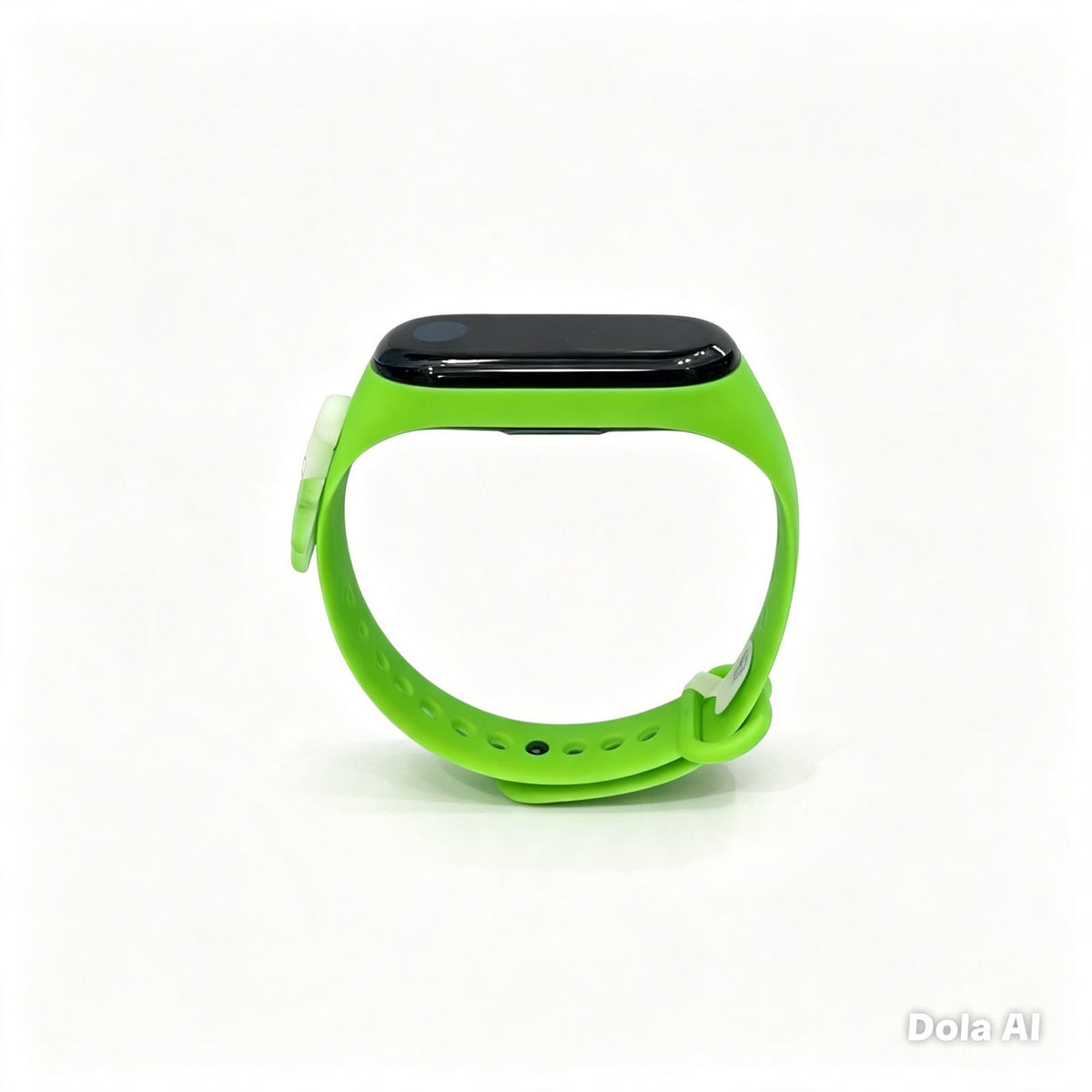 Reloj infantil digital verde con flores