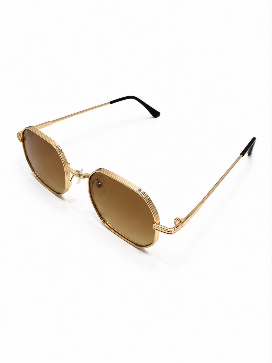 Lentes Dama hexagonales dorado