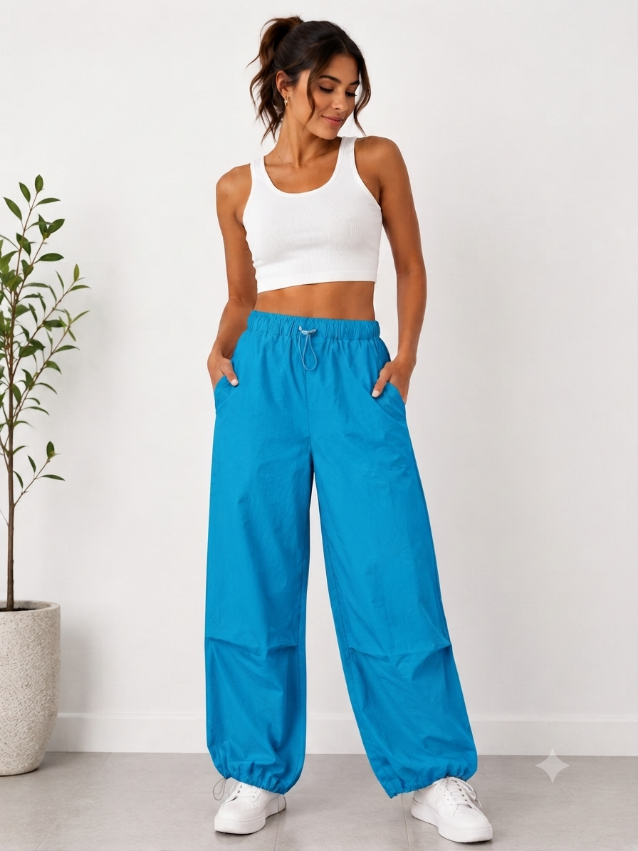 Pantalón dama PalazzoAzul Turquesa 💙