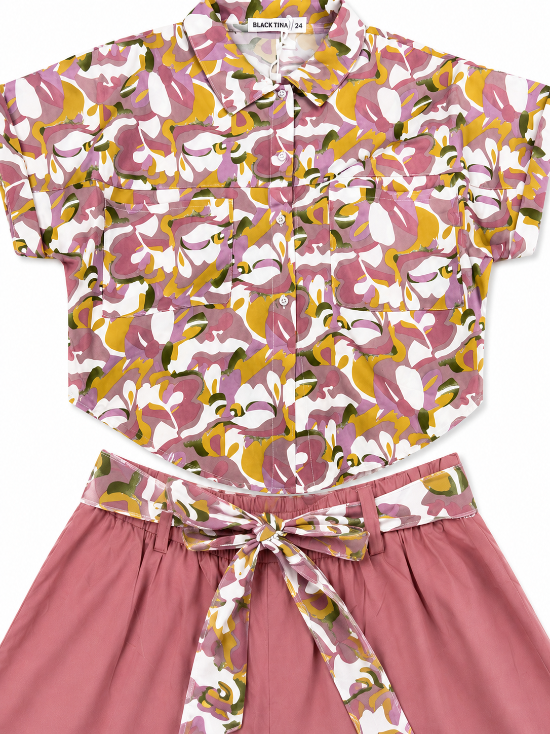 Set niña con blusa estampada