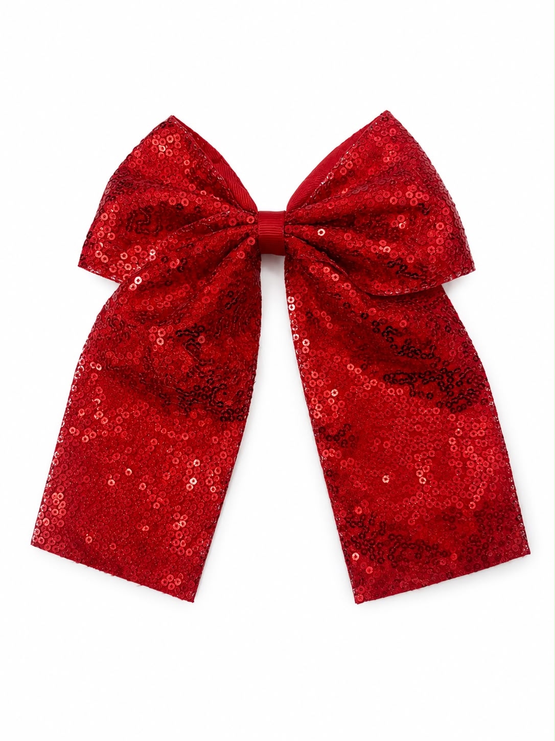 Moño niña rojo con lentejuelas y tirantes largos 🎀❤️✨
