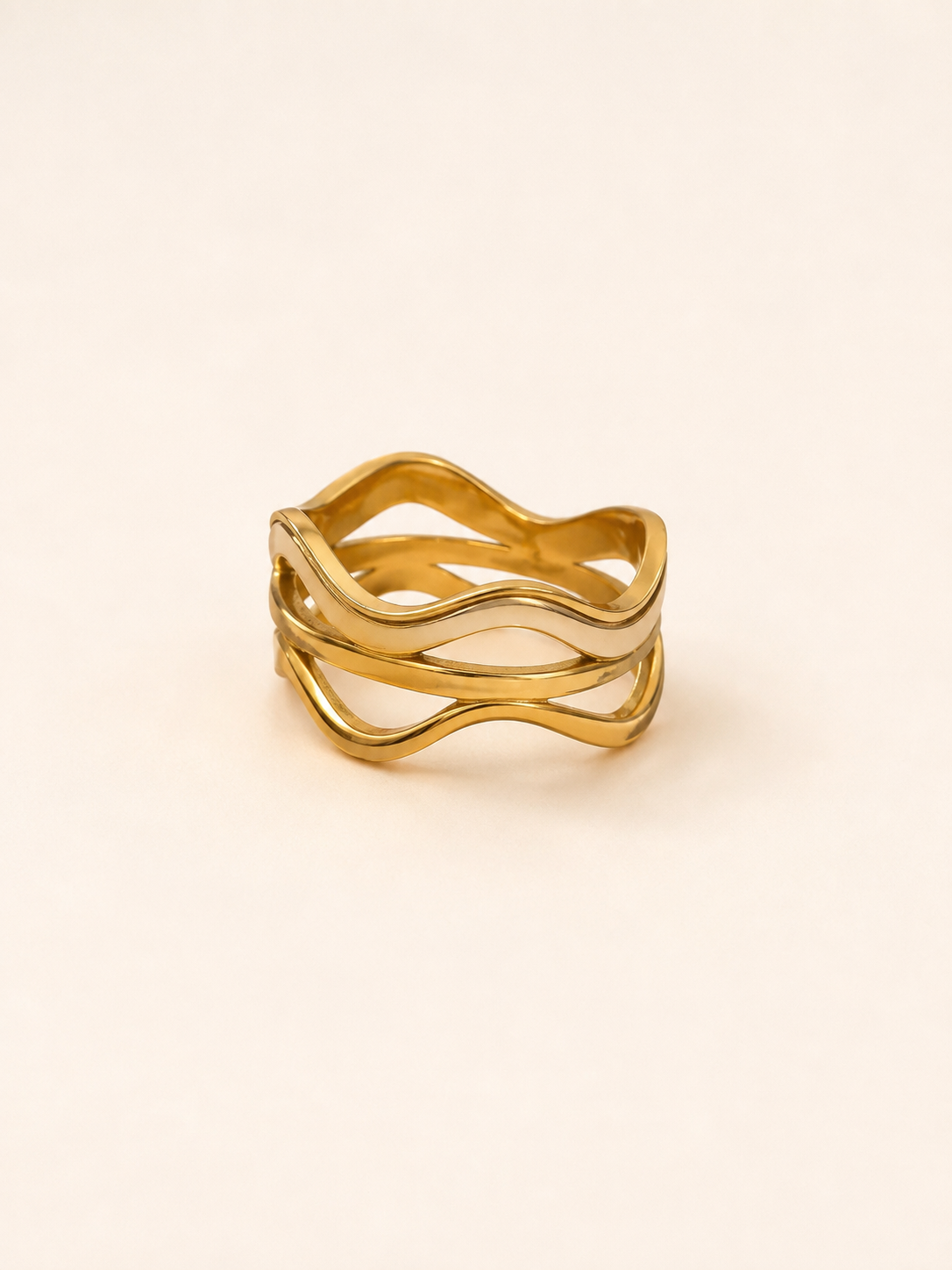 Anillo dama diseño ondas ✨💍