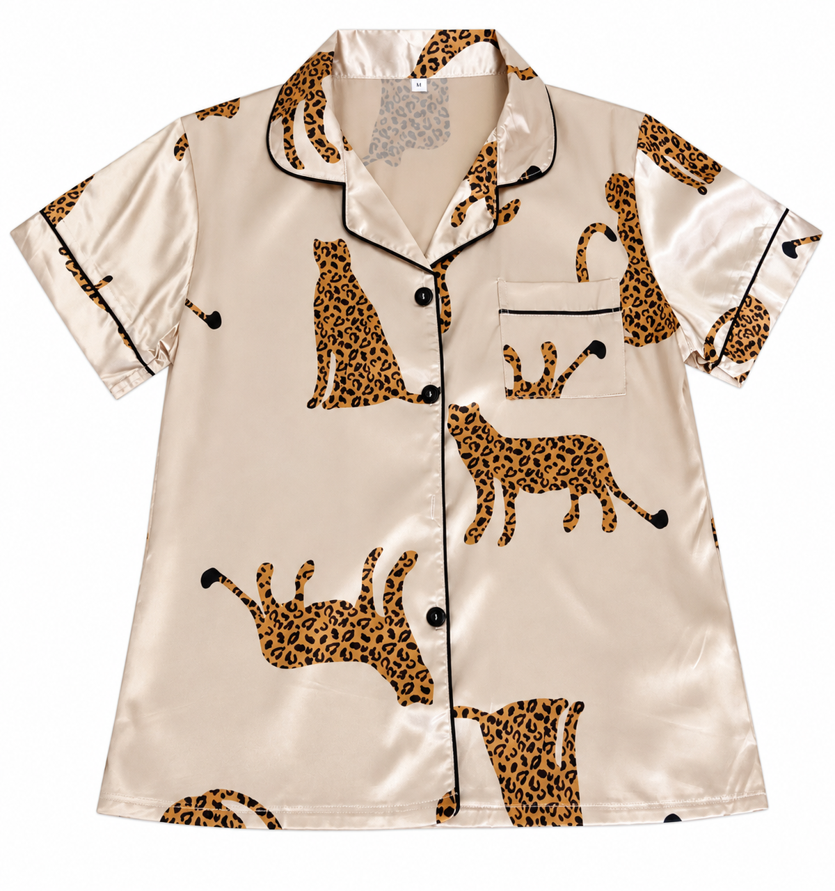 Pijama dama dos piezas estampado felino 🐆