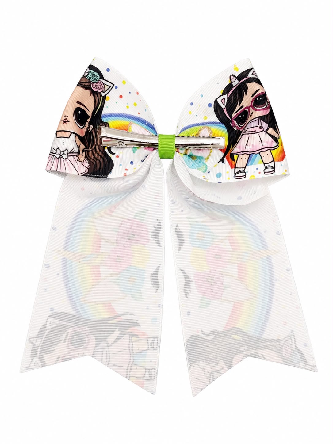 Moño niña arcoíris con muñequitas y unicornio 🎀🌈🦄
