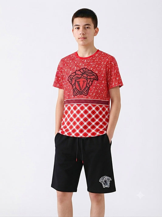 Set niño playera estampada con short deportivo