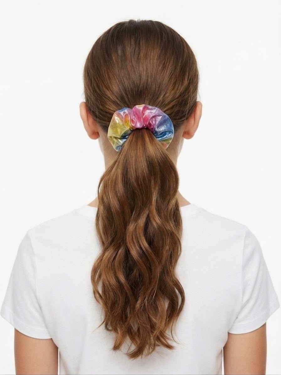 Liga cabello accesorio multicolor brillante