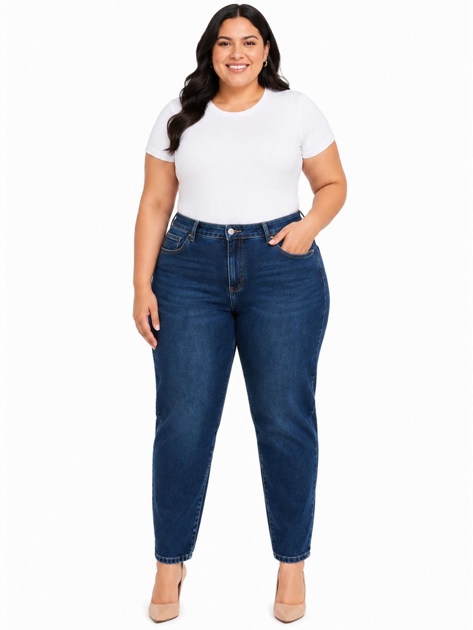 Pantalón dama mezclilla azul oscuro