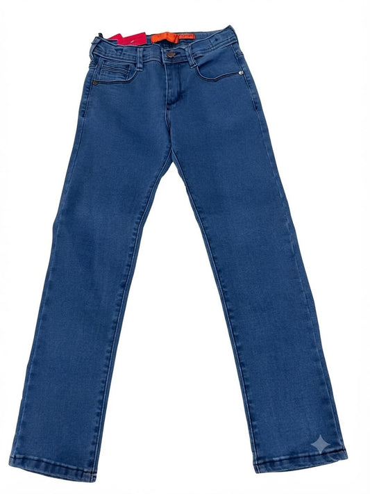 Pantalón niño de mezclilla clásico – Azul medio
