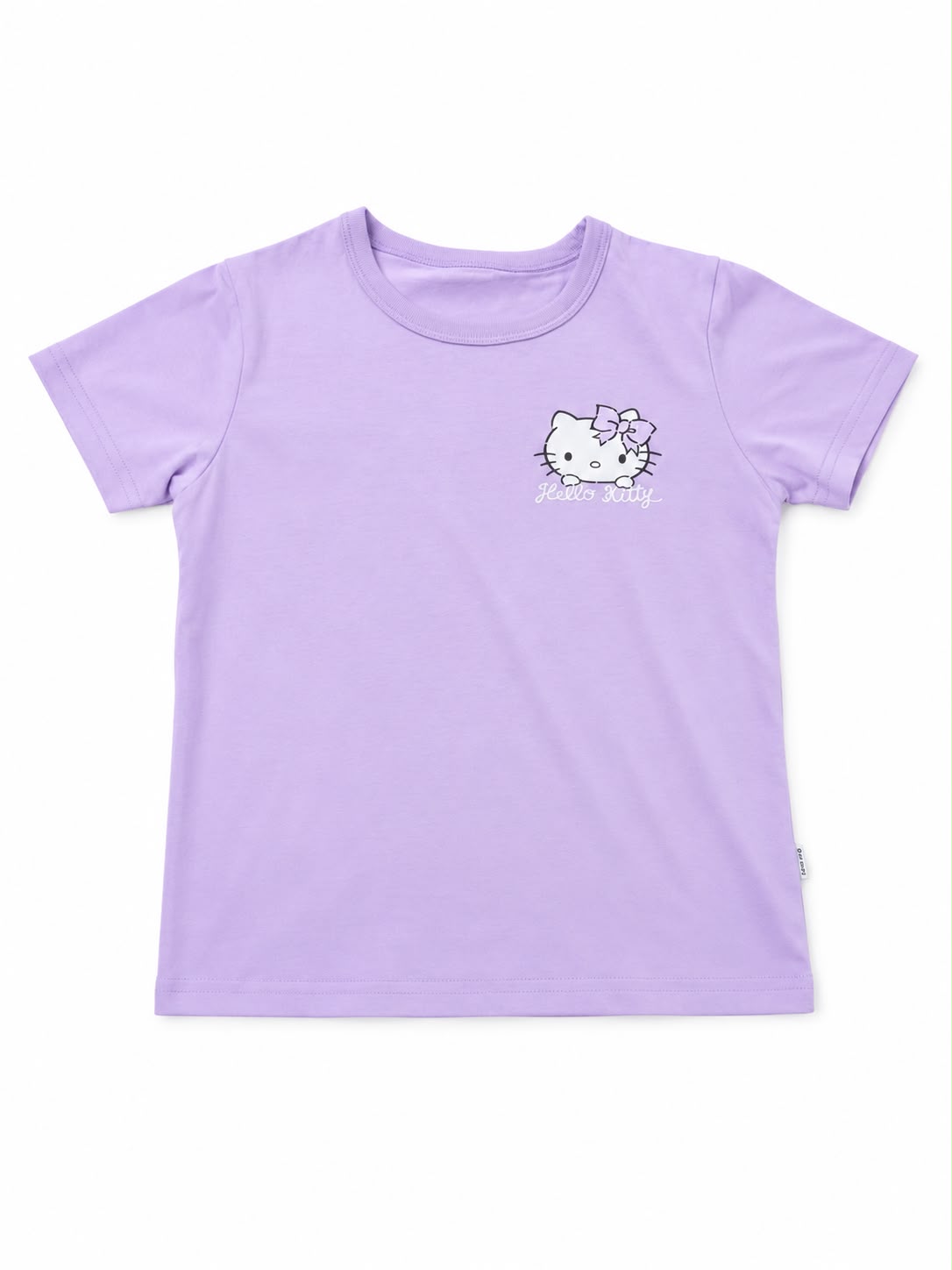 Set Niña playera y falda tableada lila
