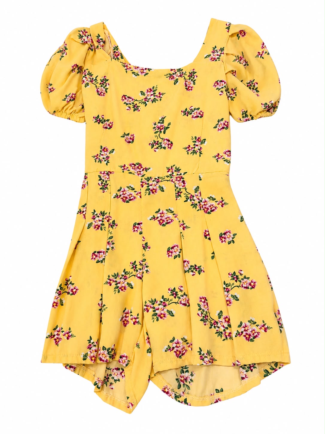 Set jumper niña amarillo floral