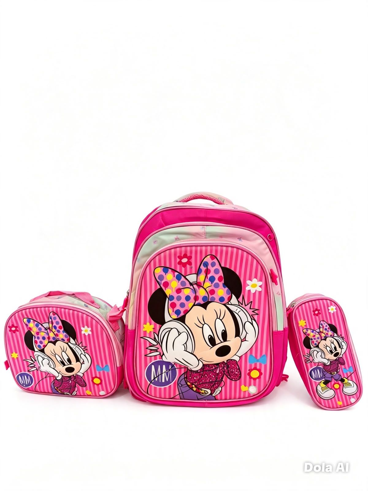 Set mochila infantil escolar Ratoncita Coqueta 3 piezas