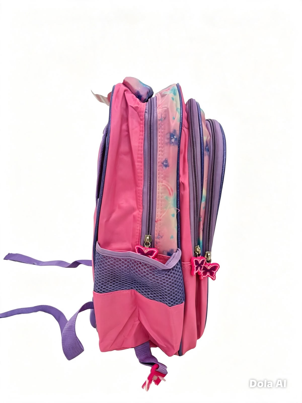 Set mochila infantil escolar Gatita Princesa Rosa 3 piezas