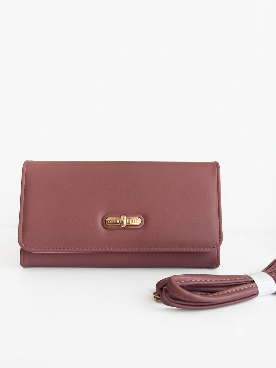 Cartera Dama tipo sobre rosa viejo