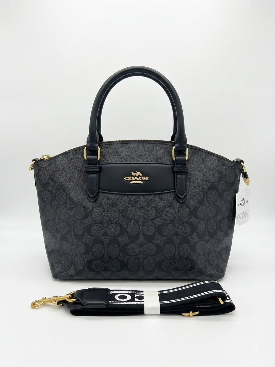 Bolso Dama Estilo Clásico Monograma Negro con Asa Deportiva