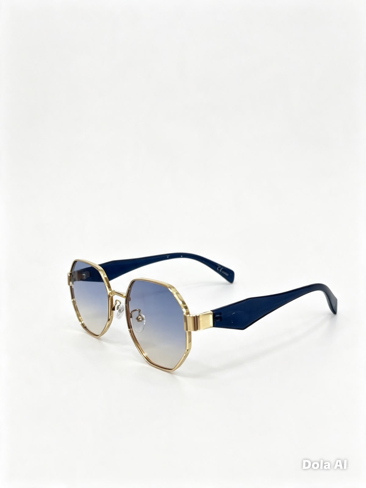 Lentes Dama geométricos mica azulada