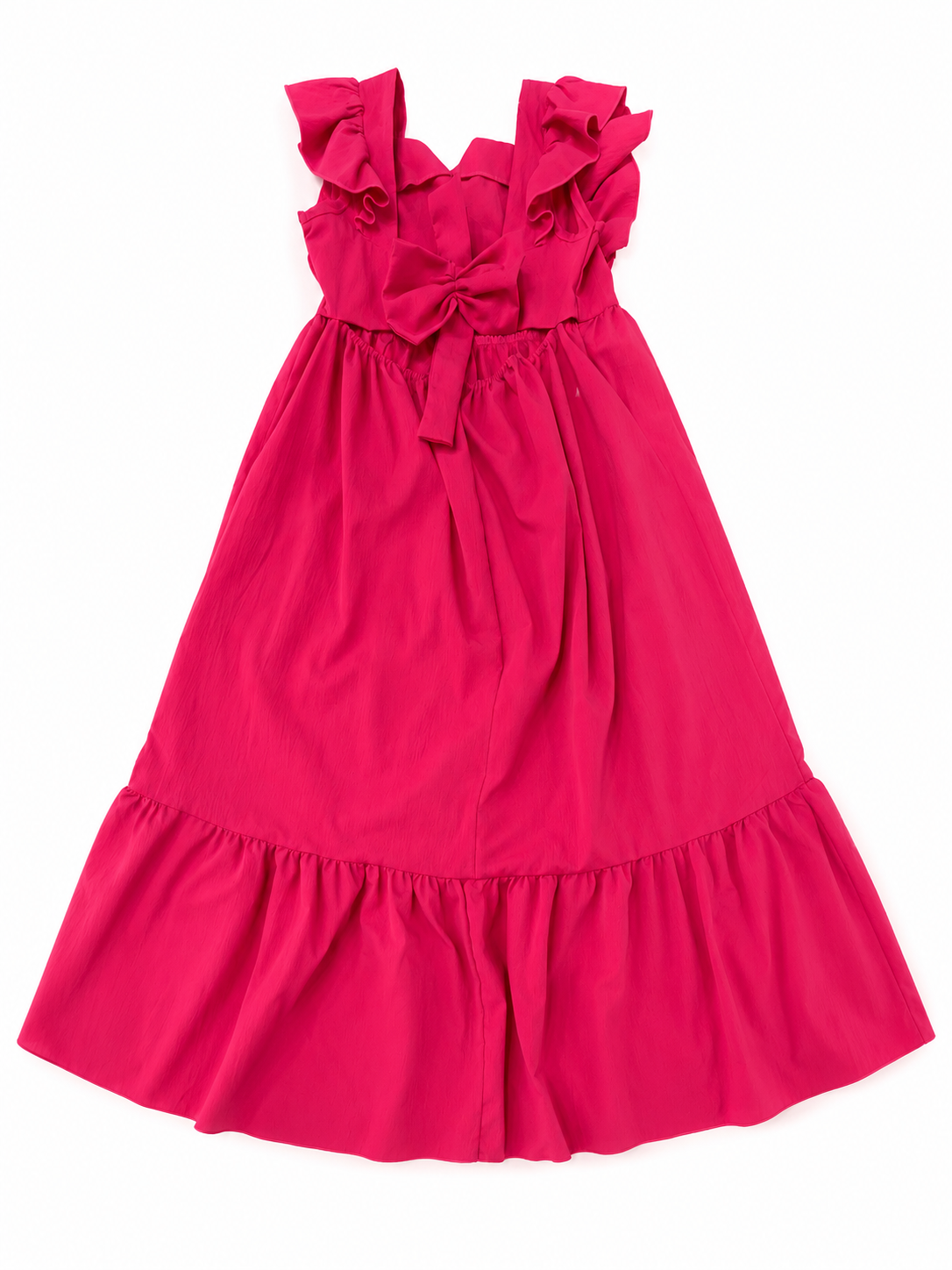 Vestido niña fucsia con Olanes vestido fresco