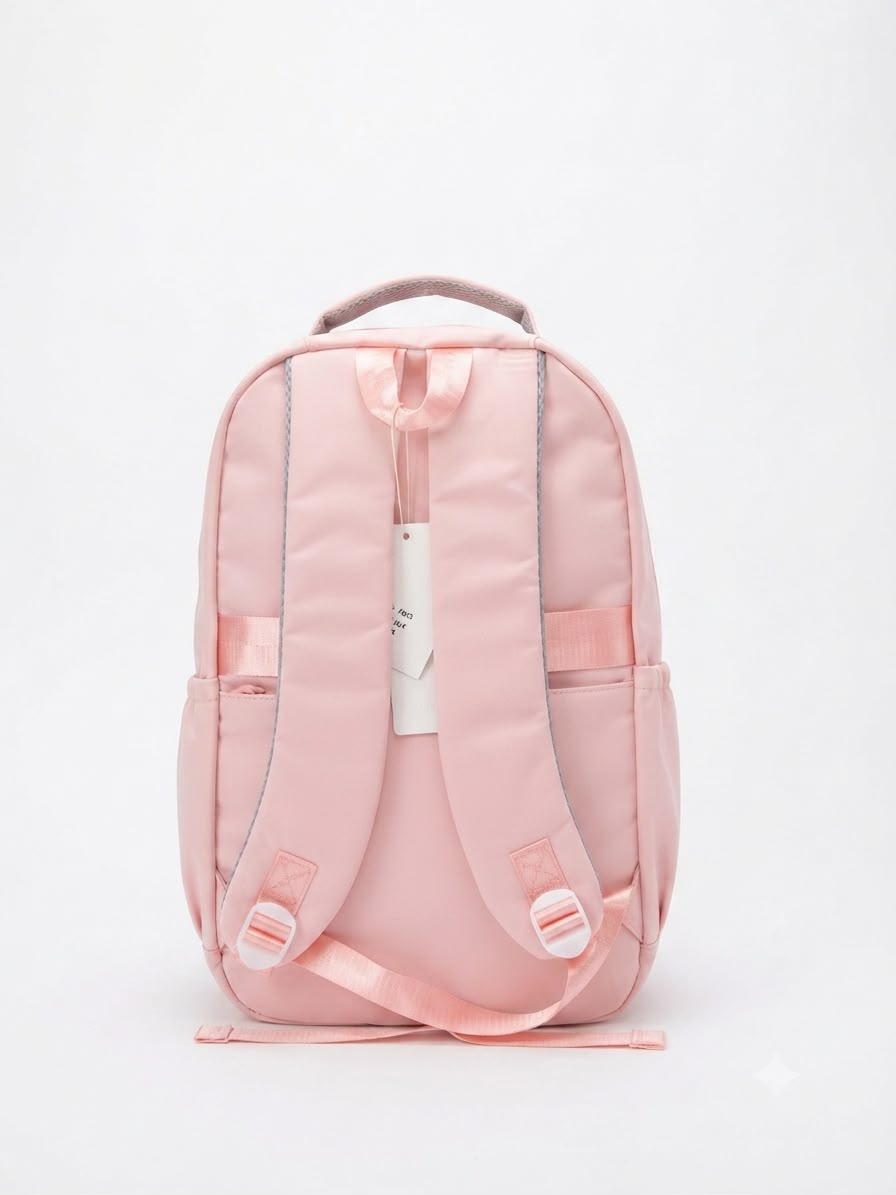 Mochila juvenil rosa con monedero 🎒🩷