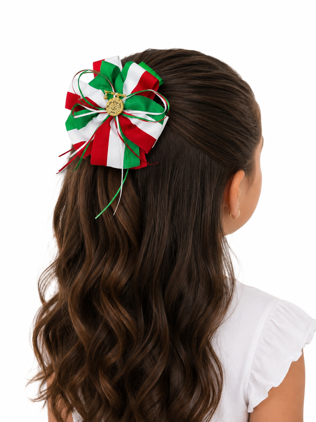 🎀 Moño niña patrio – Diseño aleatorio 🇲🇽