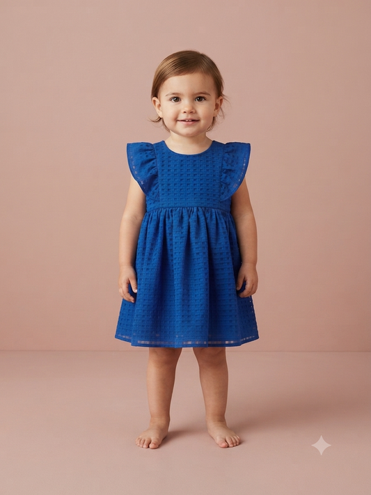 Vestido niña meses azul rey