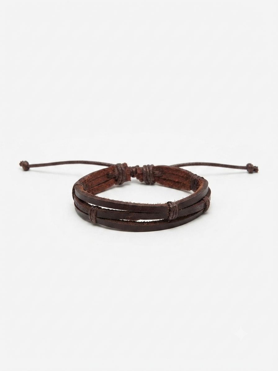 Pulsera caballero ajustable estilo clásico 🤎