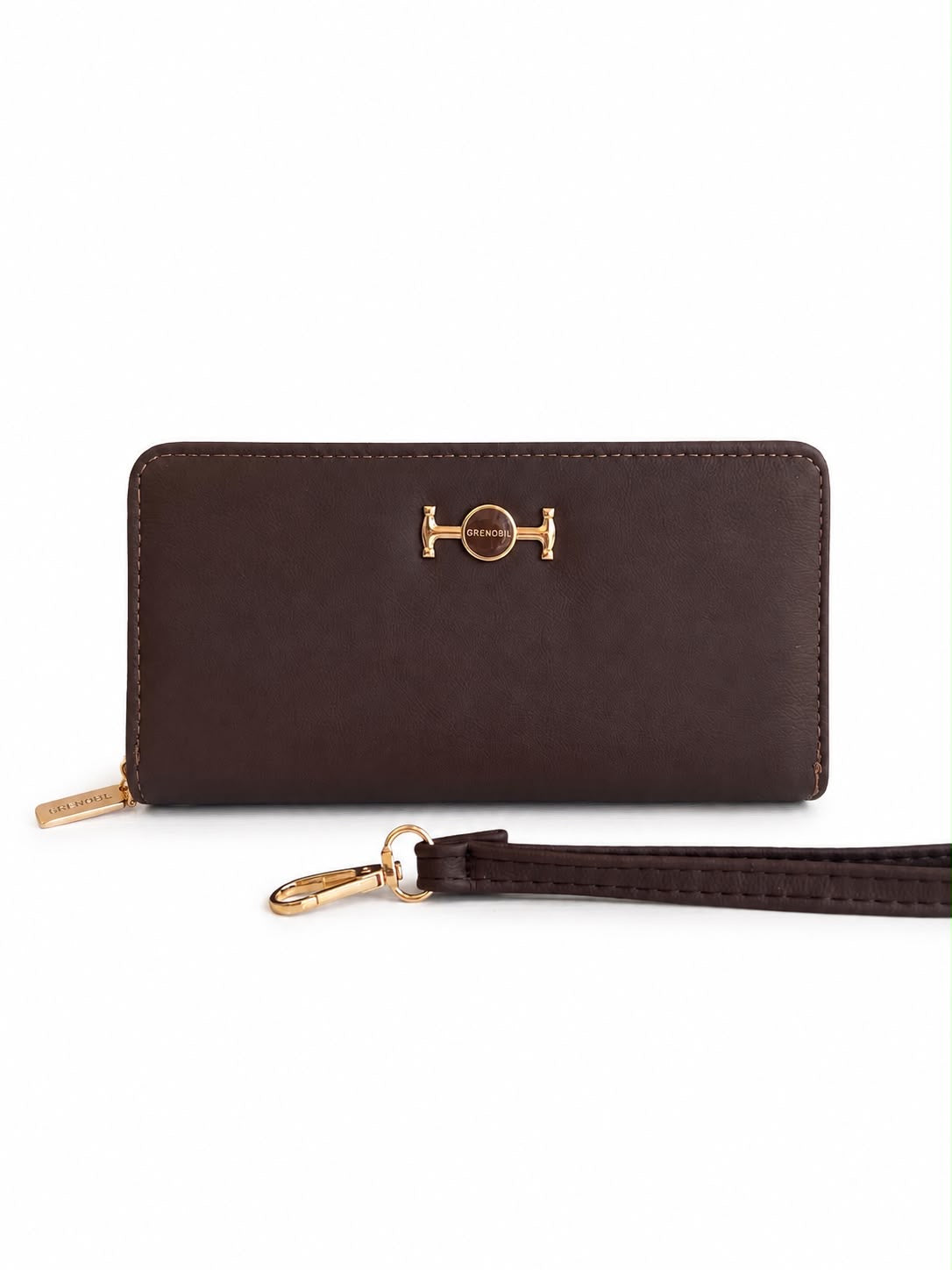 Cartera Dama tipo wallet café oscuro