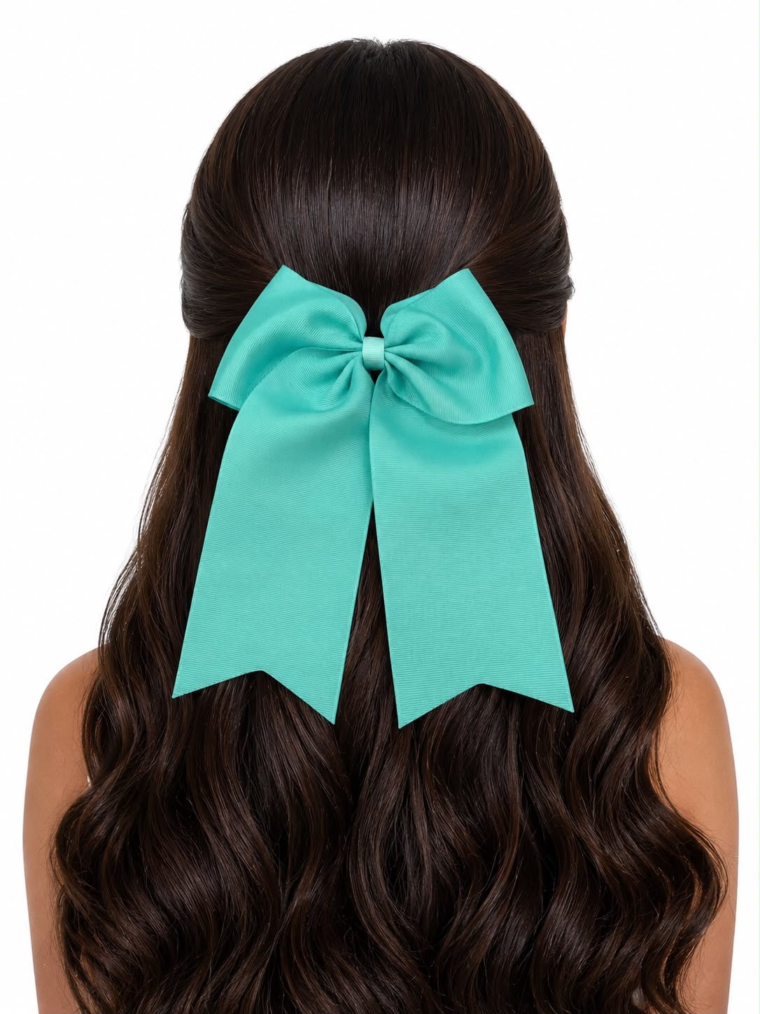 Moño niña verde menta con tirantes largos 🎀💚
