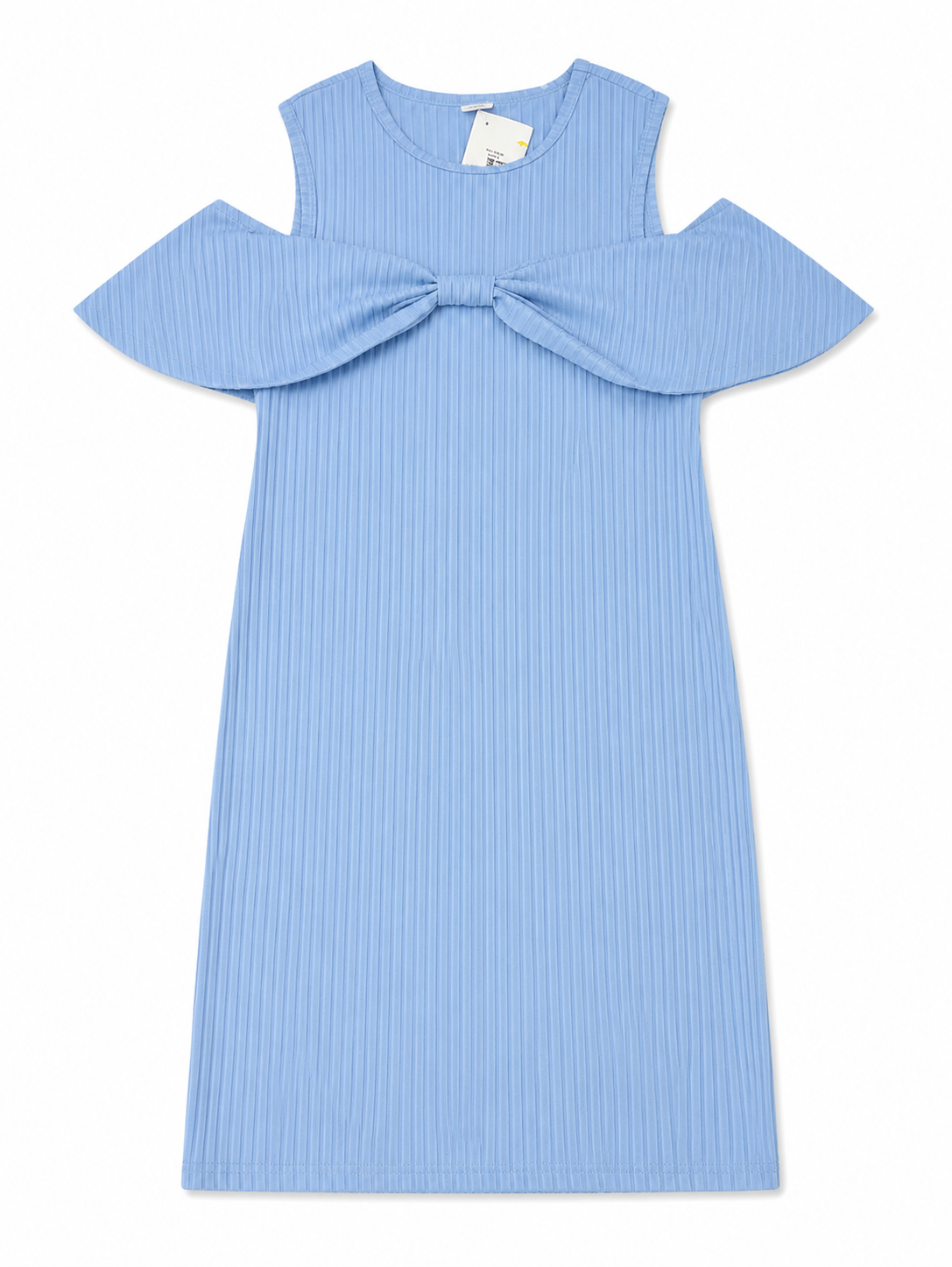 Vestido niña azul con moño