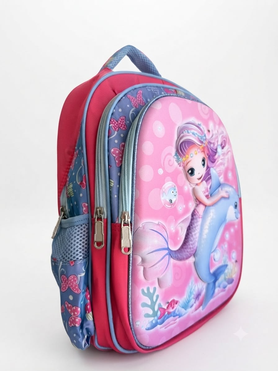 Set mochila infantil 2 piezas sirenita