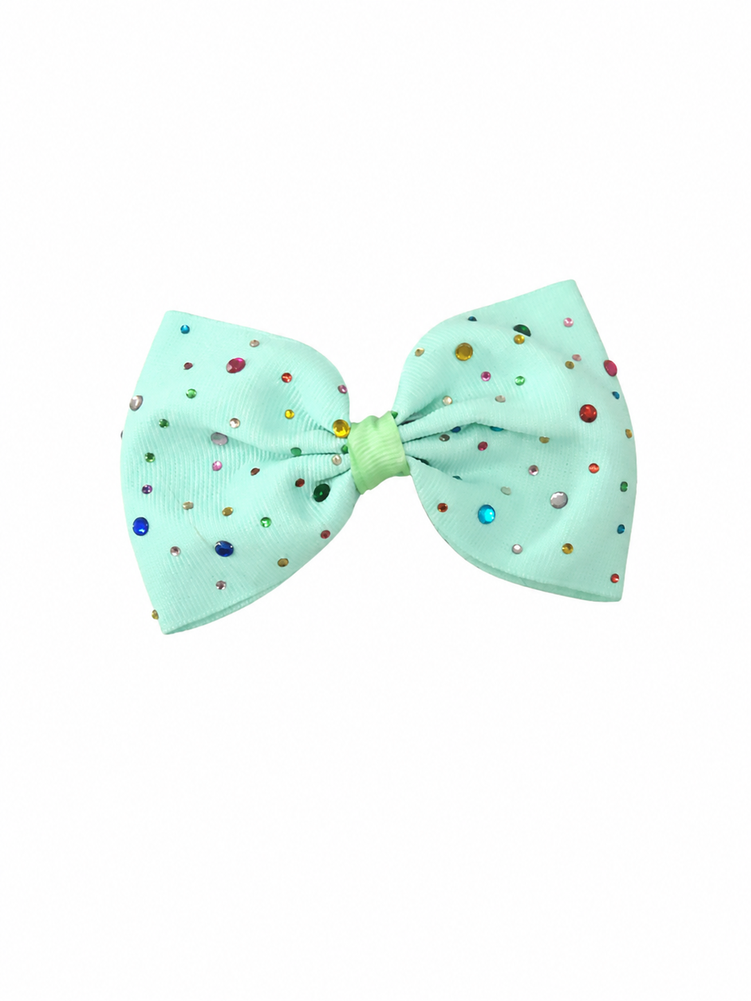 Moño para niña con pedrería multicolor 🎀✨