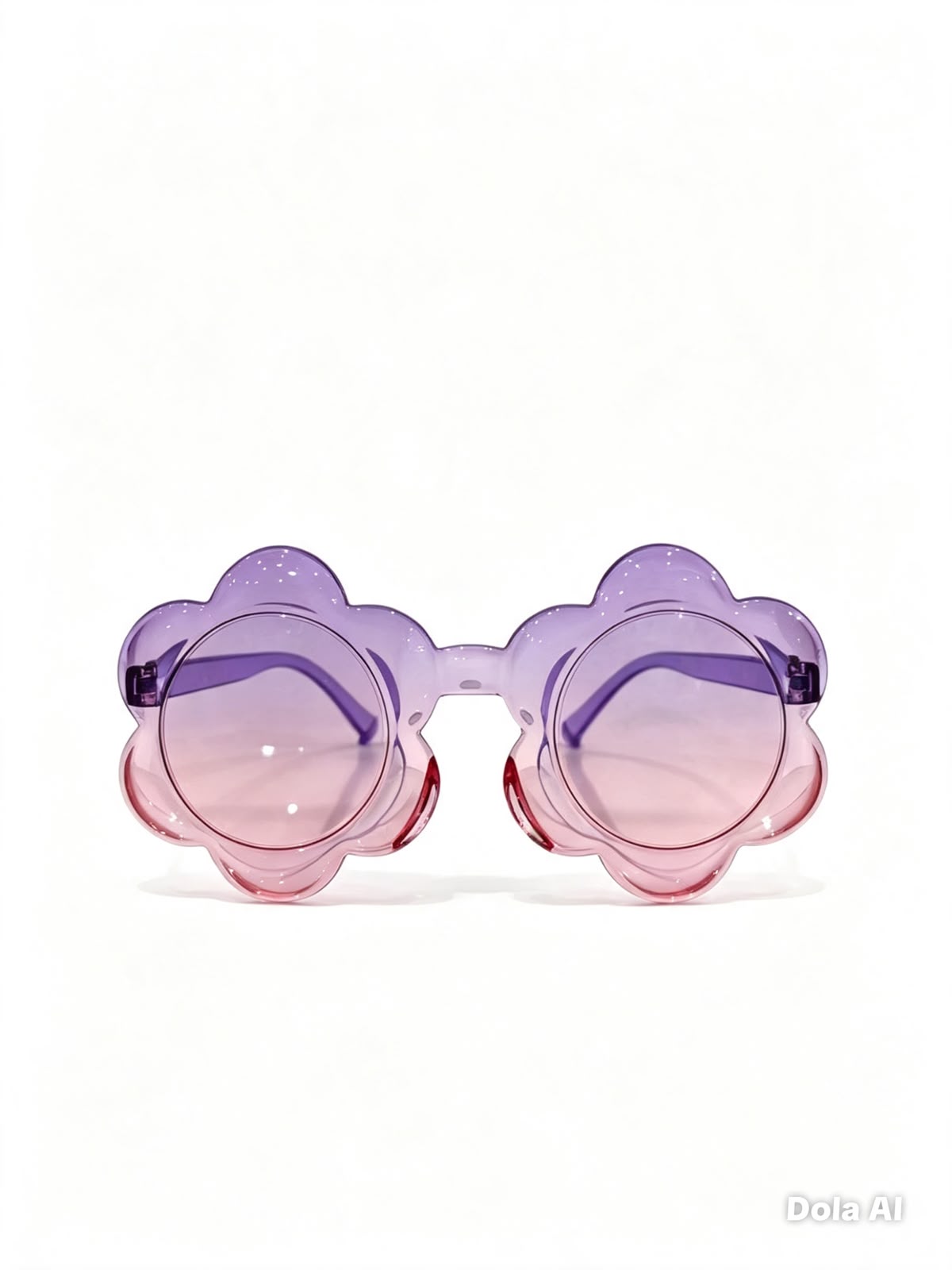 Lentes de sol niña flor morado con rosa degradado