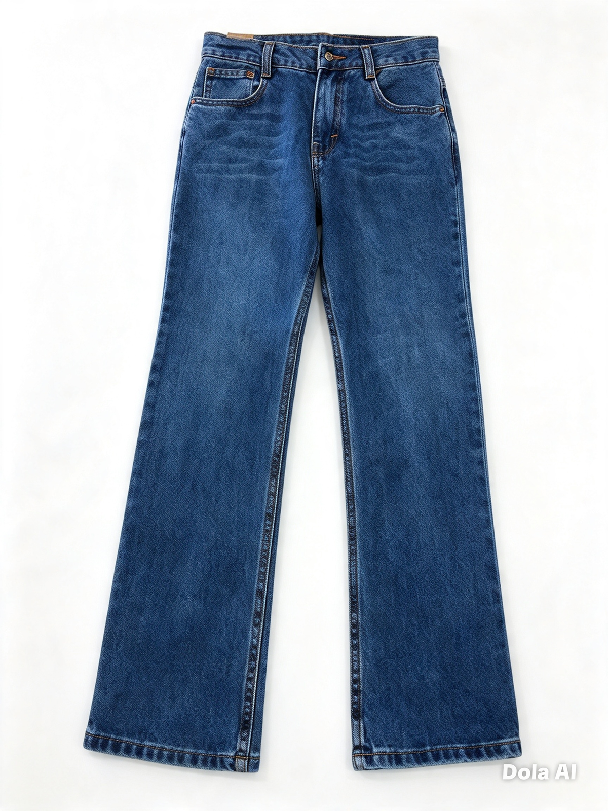 Pantalón niño mezclilla azul de corte slim recto