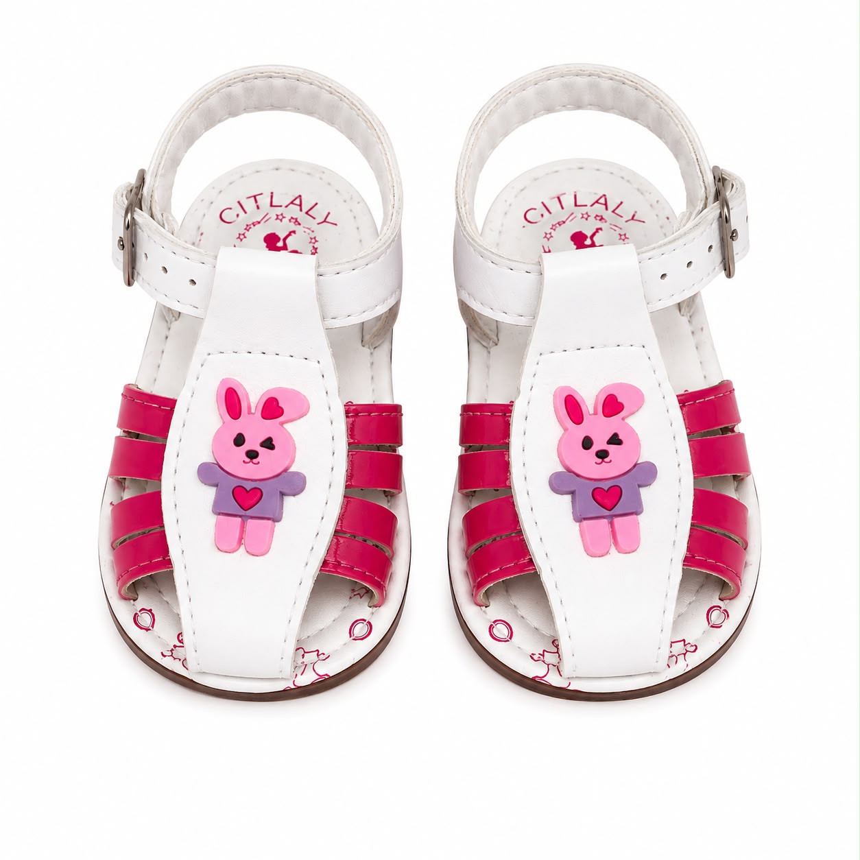 Huaraches niña OFERTA con conejito decorativo