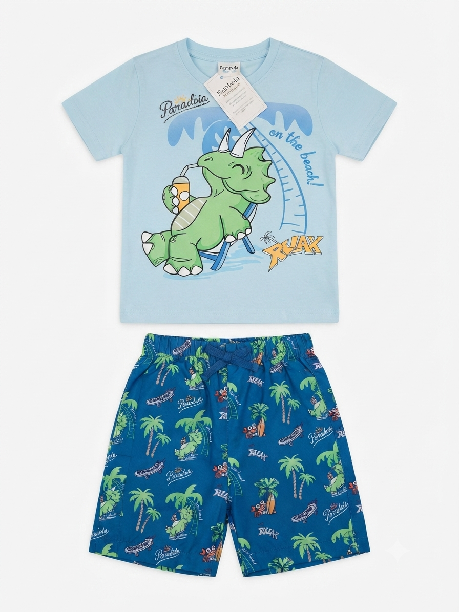 Set niño playera estampada + short