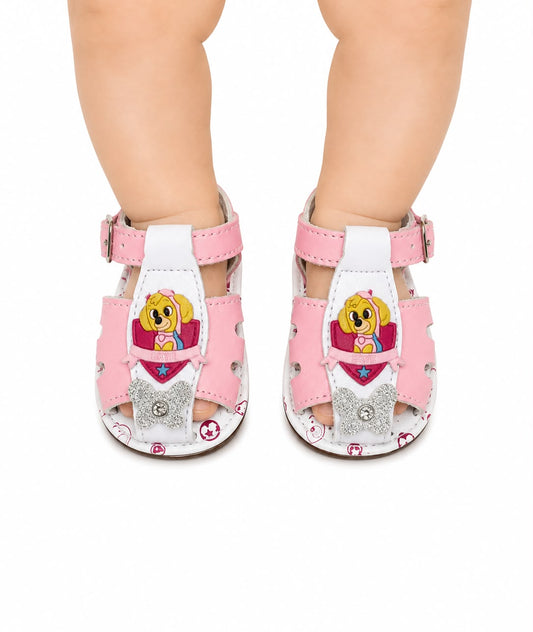 Huaraches niña OFERTA con perrita aventurera decorativa