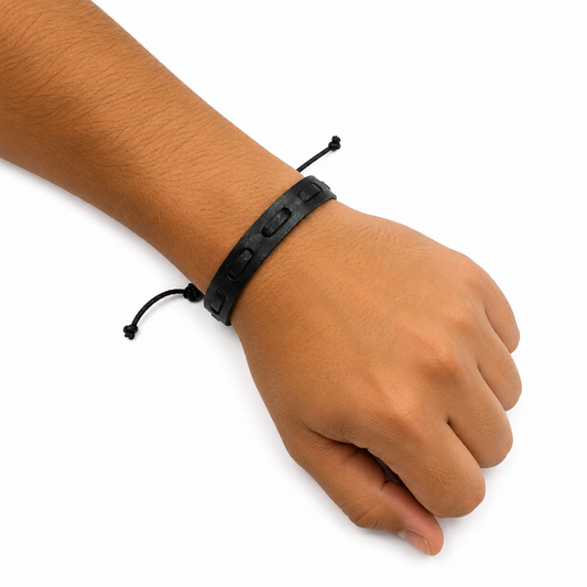 Pulsera Caballero Negra Ajustable 🖤