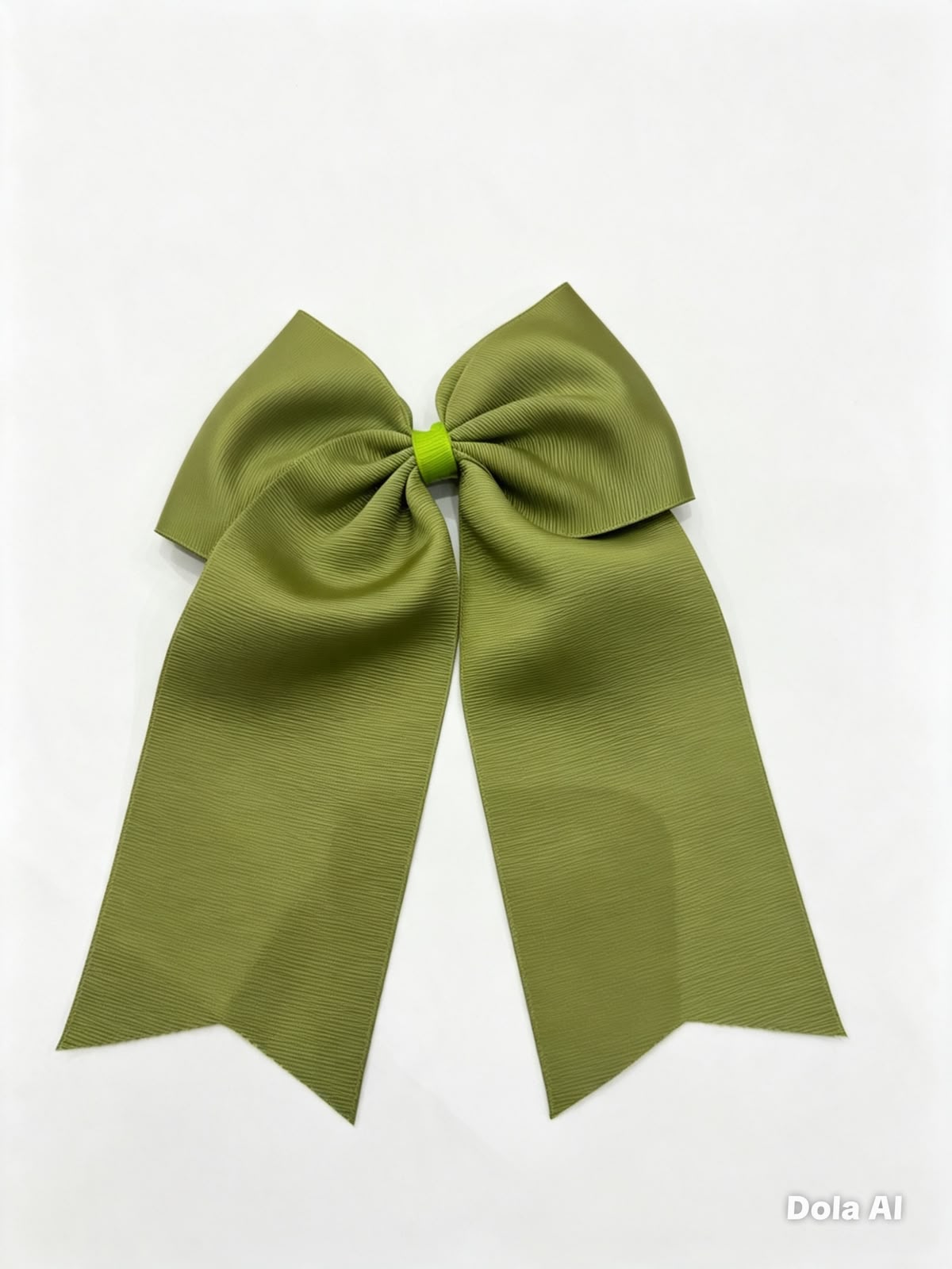 🎀 Moño niña verde olivo