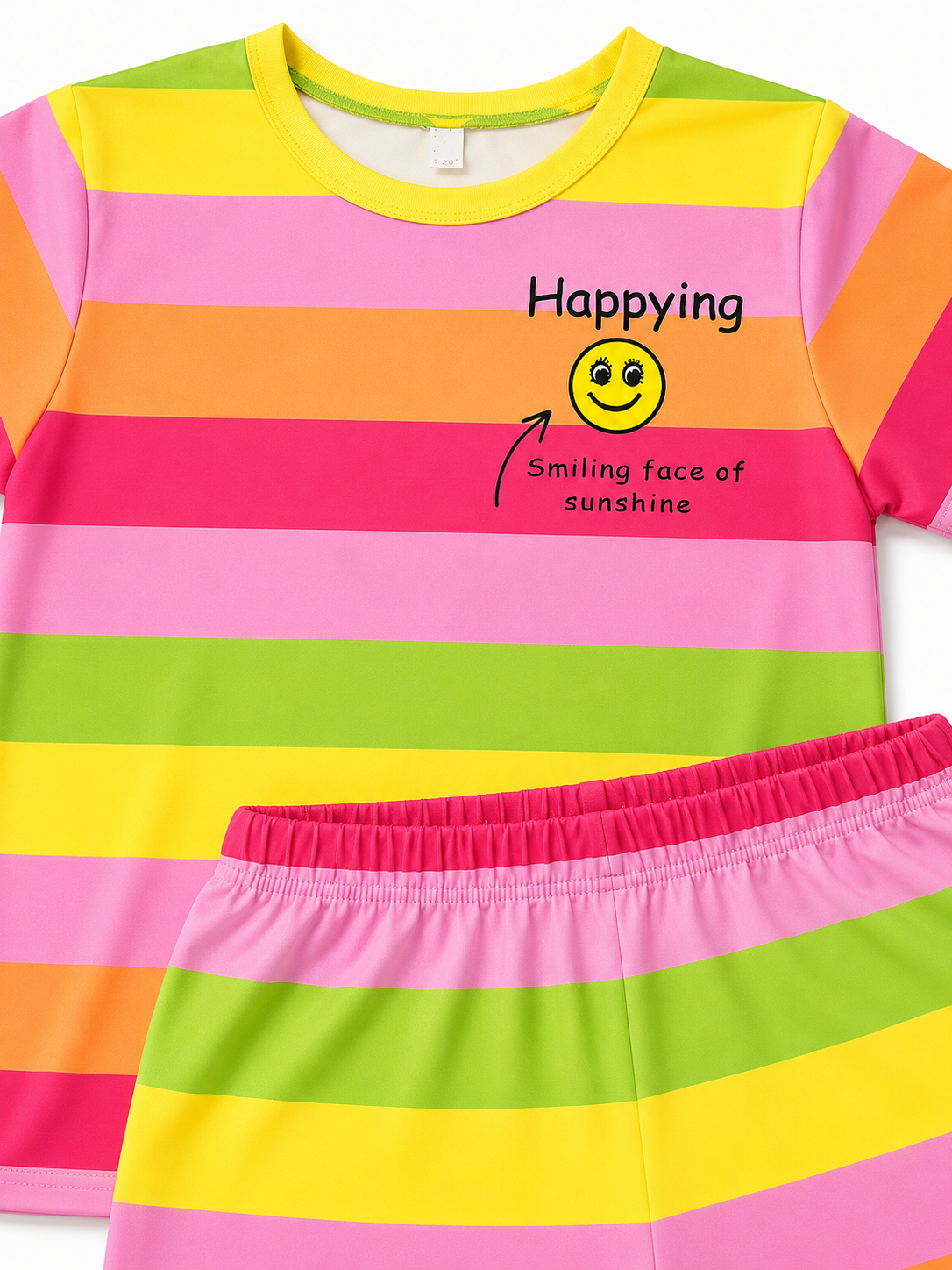 Set niña multicolor con blusa y short
