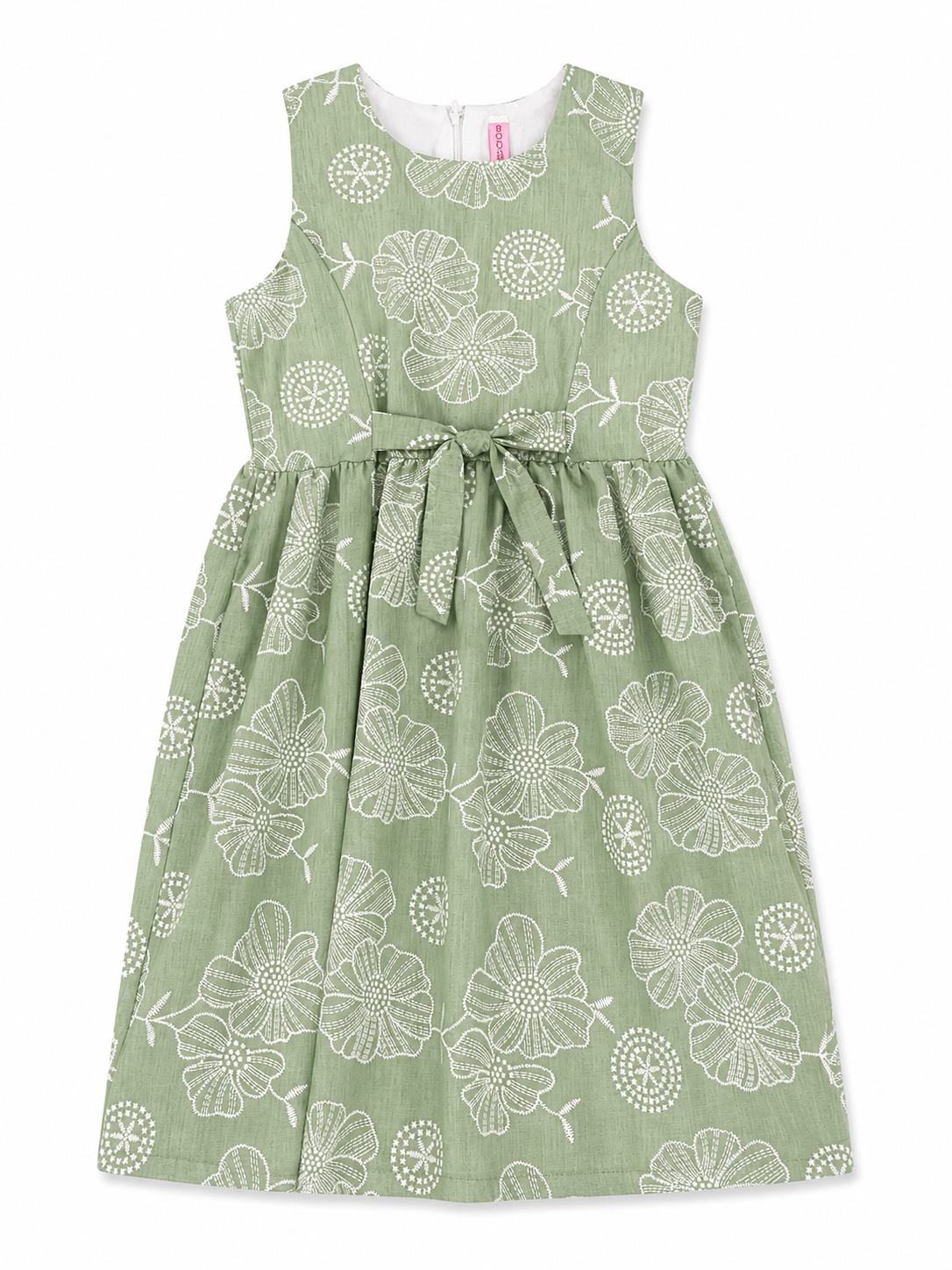 Vestido niña floral verde