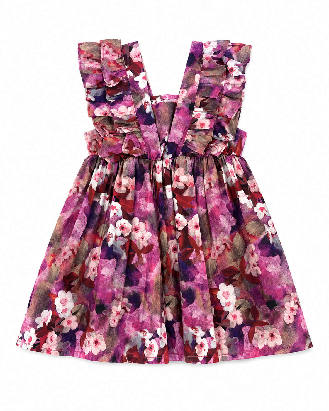 Vestido niña meses floral con olanes