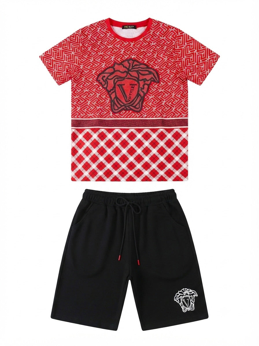 Set niño playera estampada con short deportivo