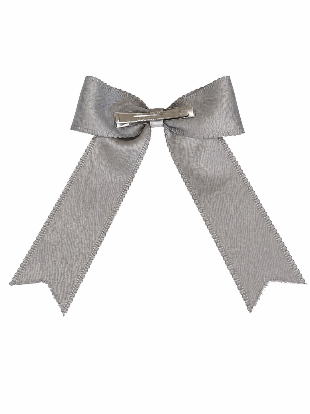 Moño para niña gris con tiras largas
