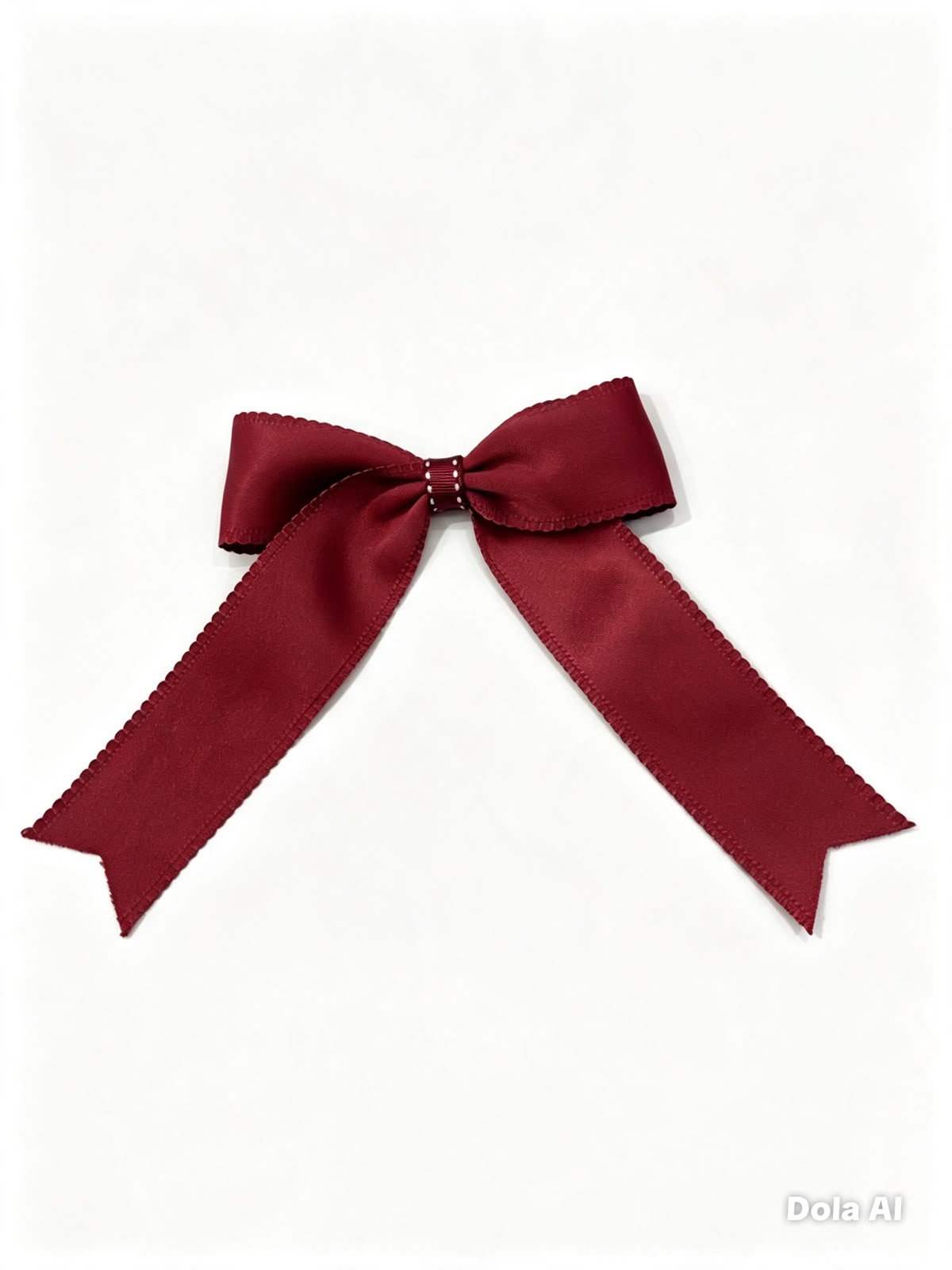 Moño niña rojo vino con tiras largas y acabado elegante 🎀❤️