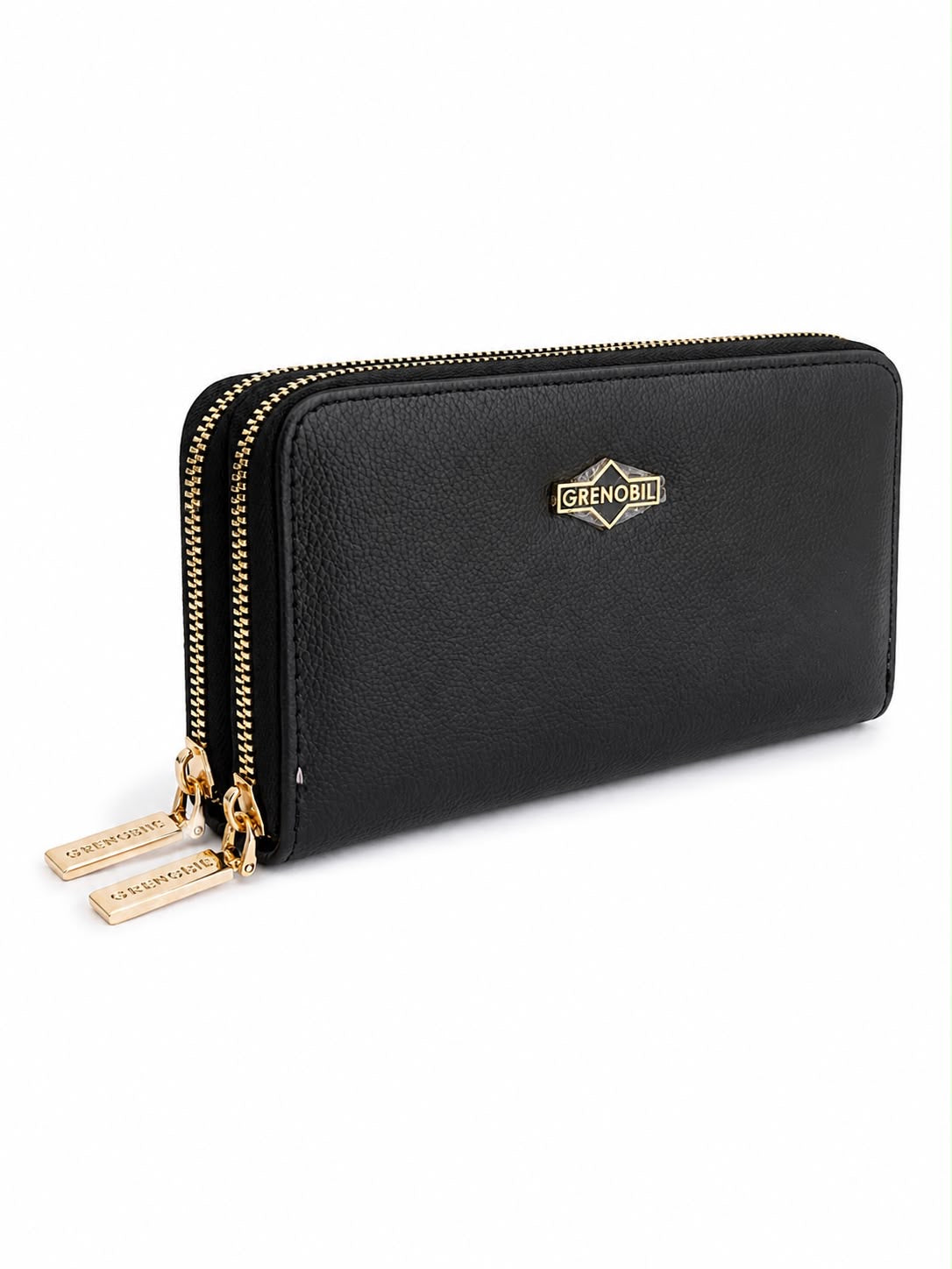 Cartera Dama Wallet Doble espacio negro