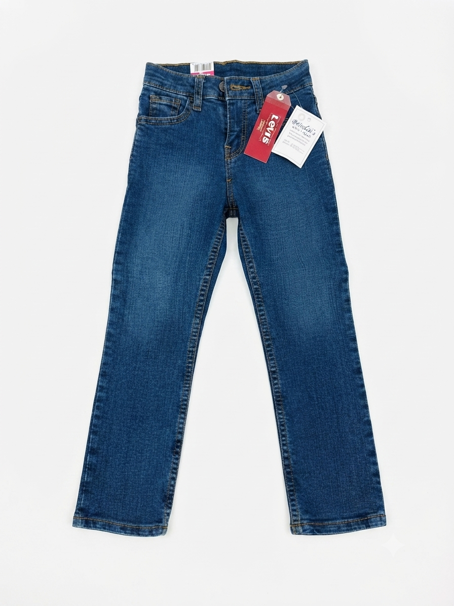 Pantalón niño mezclilla azul clásico