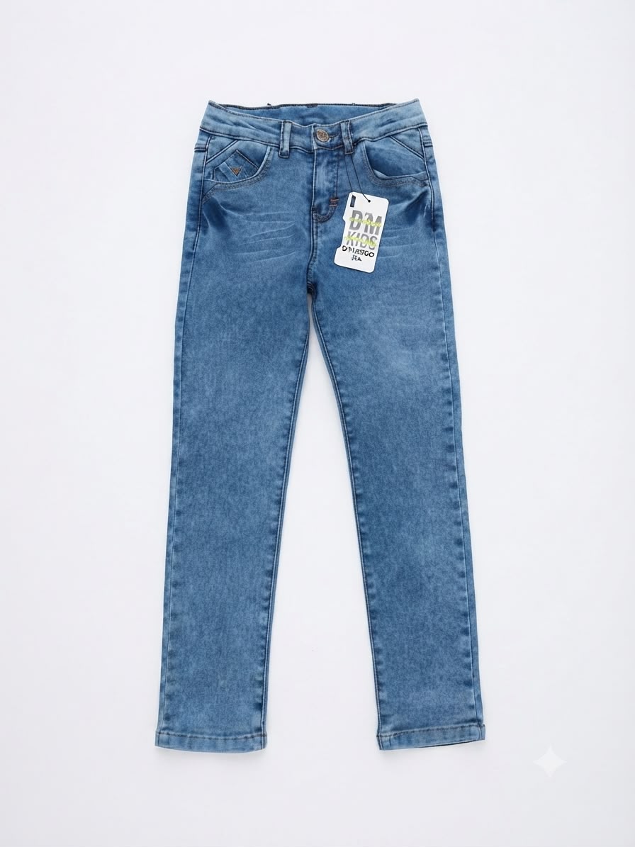 Pantalón niño de mezclilla stretch – Azul medio