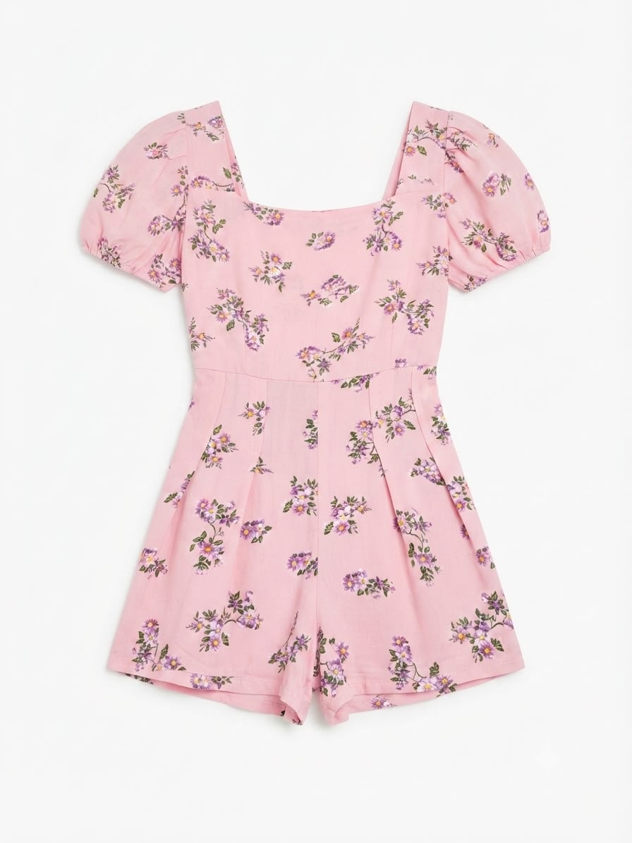 Set jumper niña estampado floral rosa