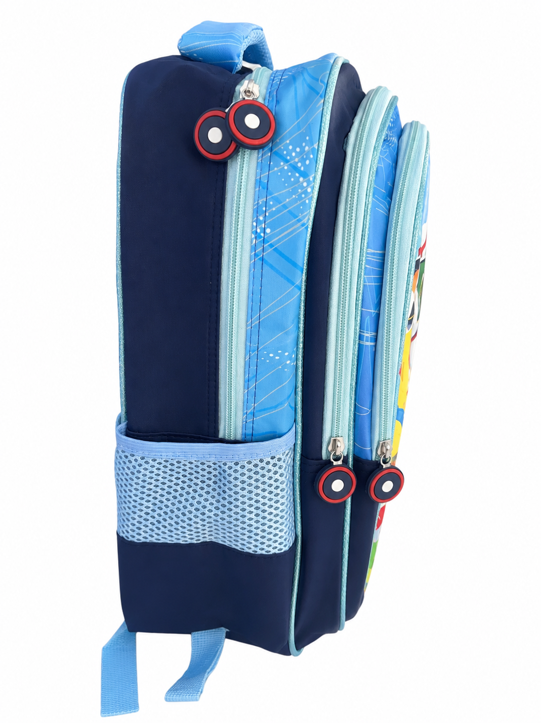 Set mochila infantil escolar Personajito Amarillo 3 piezas