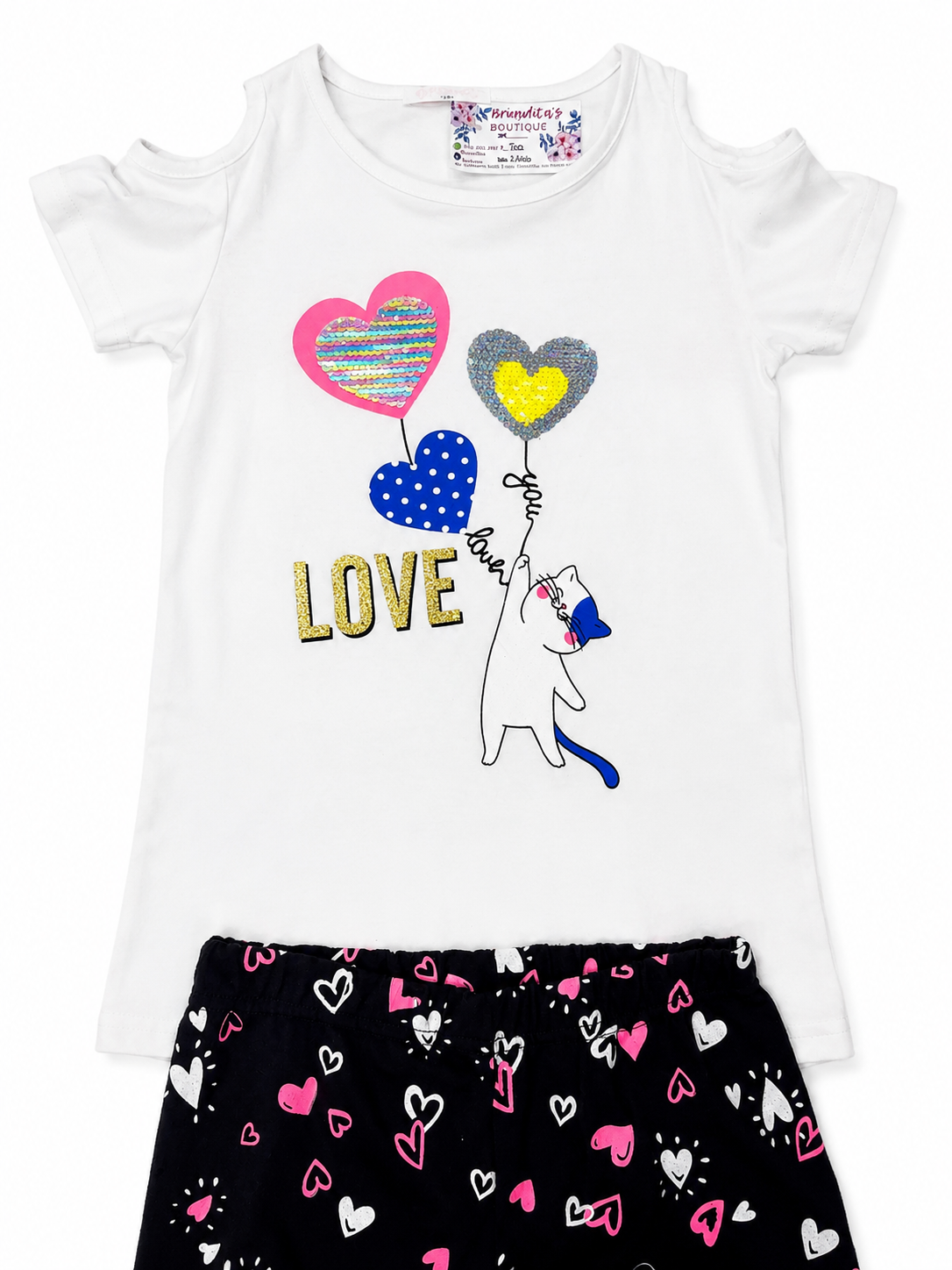 Set niña blusa con Leggins LOVE