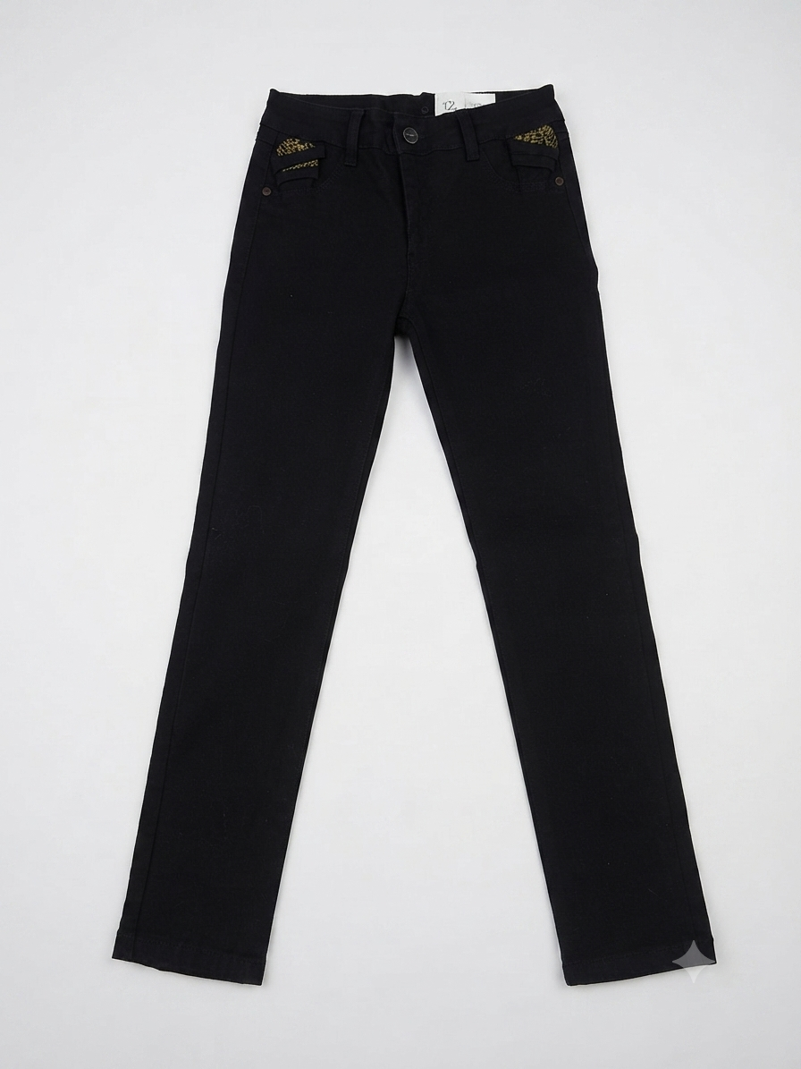 Pantalón niña skinny color negro