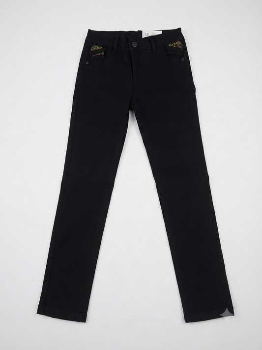 Pantalón niña skinny color negro